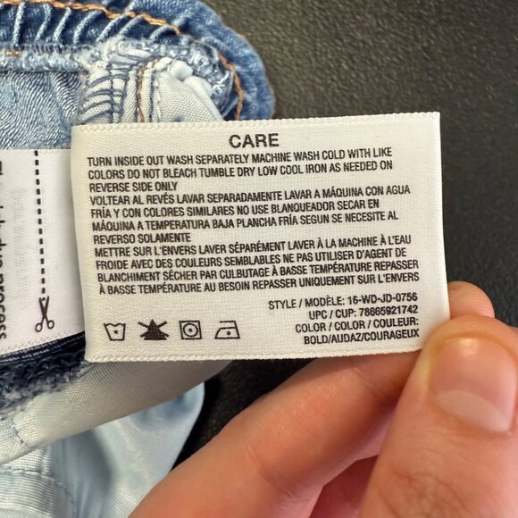 Jordache Womens Paperbag High-Waisted Jeans Size Large 31”W Raw Hem Medium Wash - Picture 11 of 14